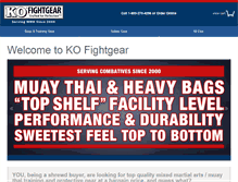 Tablet Screenshot of kofightgear.com